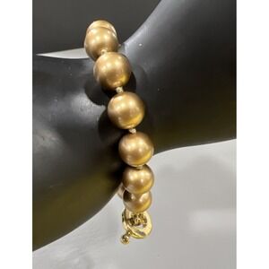Carolee Gold-Tone Faux Pearl Beaded Bracelet with Toggle Clasp Elegant Classic